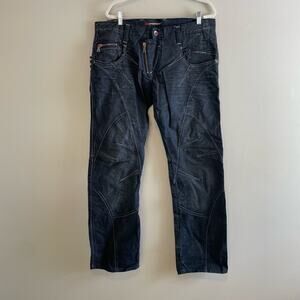 NWT Cipo & Baxx Men's Size 40x34 Zipp Jeans Dark Wash